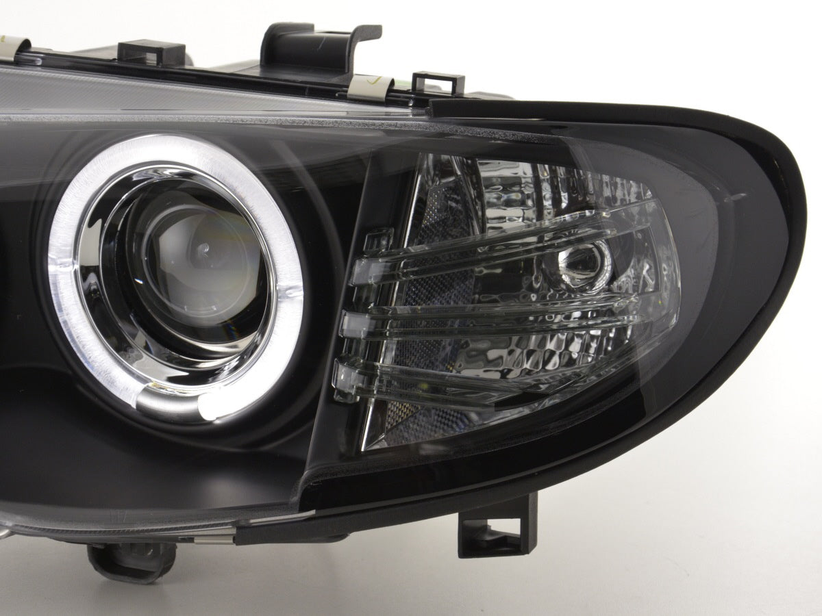 Faros delanteros delanteros BMW Serie 3 E46 Berlina / Touring 02-05 negro para volante a la derecha