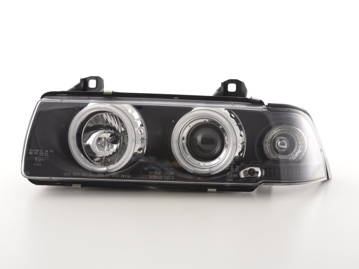 Faros delanteros ojos de angel CCFL BMW Serie 3 E36 Coupé/Cabrio 92-98 negro