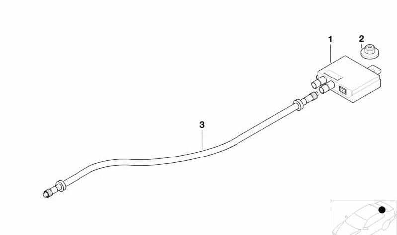 Cable para módulo de reloj por radiofrecuencia OEM 61128381346 para BMW E38. Original BMW.