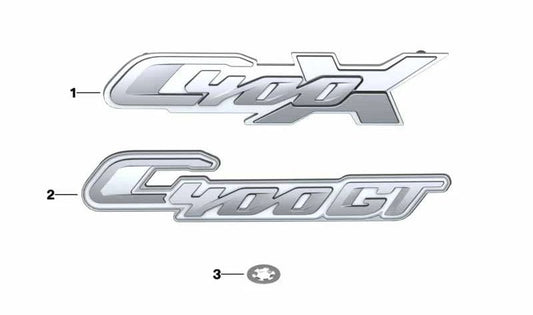 Distinctive Registration OEM 51148561582 for bmw c 400 x (K09) 2018-2025 motorcycles. Original BMW Motorrad.