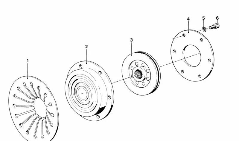 Disco de muelle OEM 21211237573 para BMW (Modelos compatibles: E21, E30, E12, E28, E23, E24, E32). Original BMW.