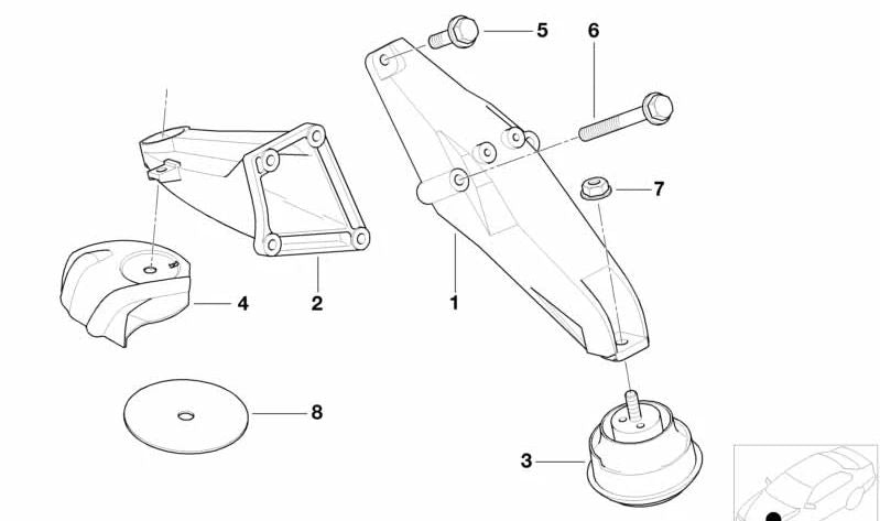 Tornillo hexagonal con arandela M8x65 OEM 07119912577 para BMW E46. Original BMW. Ideal para motor, suspensión u otras fijaciones. Pieza de recambio auténtica y de fábrica.