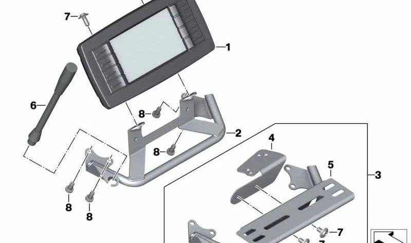 Micrófono de cuello de cisne OEM 65617701371 para motos BMW R1200RT, F750GS, F850GS, F900XR... y más. Original BMW Motorrad.