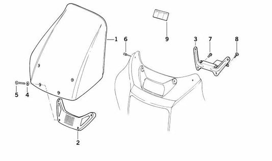 OEM Heckträger 46632313093 für BMW R1100RS -Motorräder, R1100S. Originaler BMW Motorrad.
