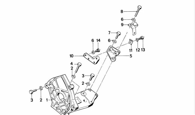 Lagerunterstützung für BMW 3 E30 -Serie, 5 E28, E34 (OEM 13511279474). Original BMW