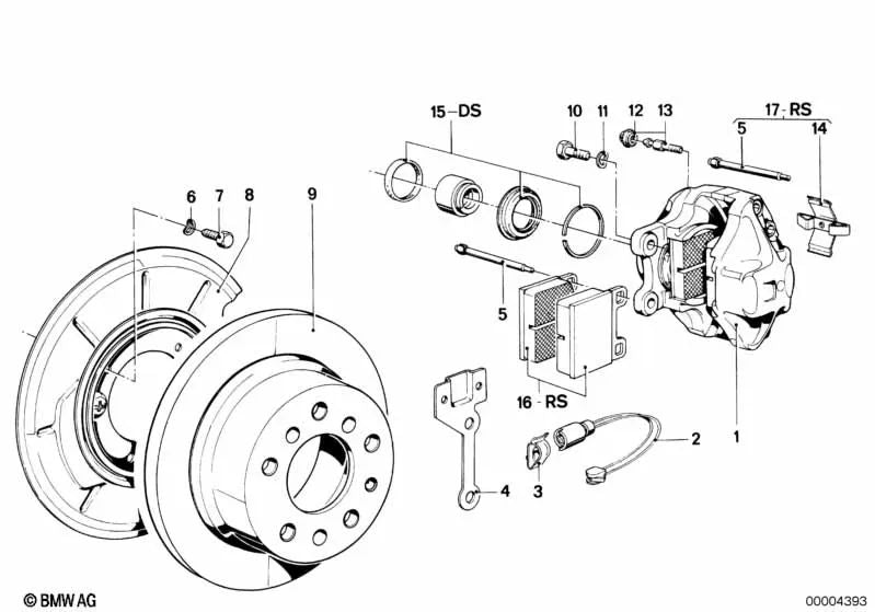 SATZ ANBAUTELEILE FÜR BMW 7 E23 -Serie (OEM 34211150559). Original BMW.