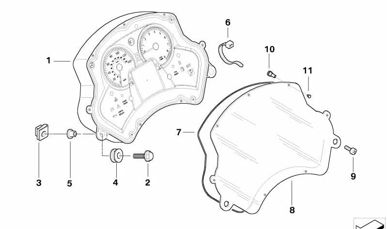 Tableau d'instruments OEM 62117696023 pour BMW Motorrad K 1200 LT (KK58). BMW original Motorrad.