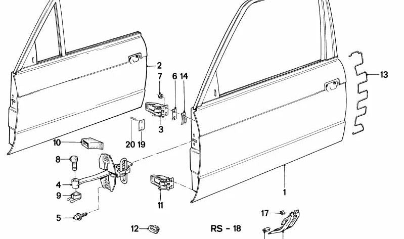 Pasamuros de goma OEM 61131370818 para BMW E30, E46. Original BMW.