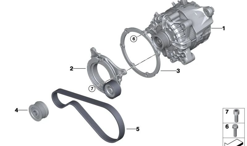 Tensor mecánico de correa OEM 11288580360 para BMW F20, F21, F22, F23, F30, F31, F32, F33, F34, F36, F39, F40, F44, F45, F46, F48, F54, F55, F56, F57, F60, G01, G02, G05, G06, G07, G11, G12, G14, G15, G16, G20, G21, G29, G30, G31, G32. Original BMW.