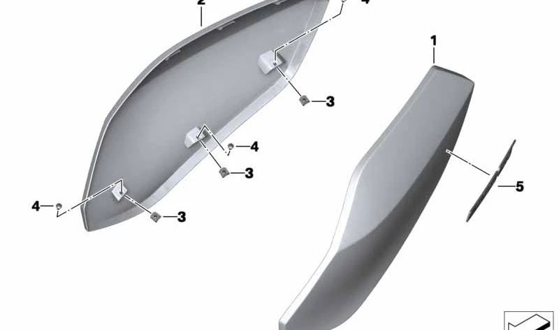 Revestimiento trasero izquierdo OEM 46637725047 para BMW Motorrad C 650 GT K19 (2011-2015). Original BMW Motorrad.