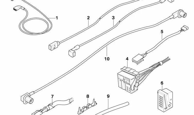 Conector reparación radio OEM 61119225180 para BMW X5 E70, E70N. Recambio original BMW. Ideal para solucionar fallos de conexión en el sistema de audio o pantalla. Fácil identificación por código OEM.
