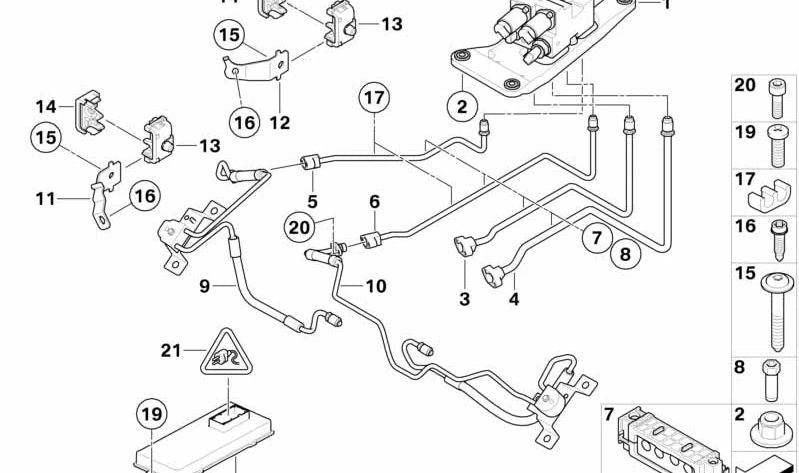 Conector de 54 pines OEM 61138364826 para BMW E46, E60, E60N, E61, E61N, E63, E63N, E64, E64N, E70, E70N, E71, E83, E85, E86. Original BMW.