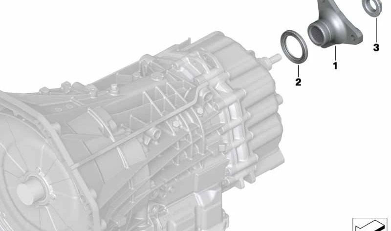 Brida de salida (Abtriebsflansch) OEM 28207842387 para BMW F87, E90, E92, E93, F80, F82, F83, F10, F06, F12, F13. Original BMW.