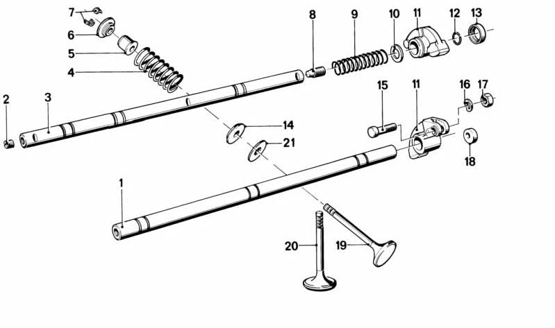 Válvula de admisión OEM 11341273587 para BMW E23. Recambio original BMW.