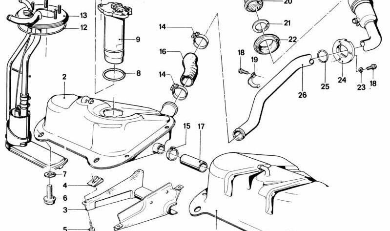 Chapón protector OEM 16121151525 para BMW E21. Original BMW.