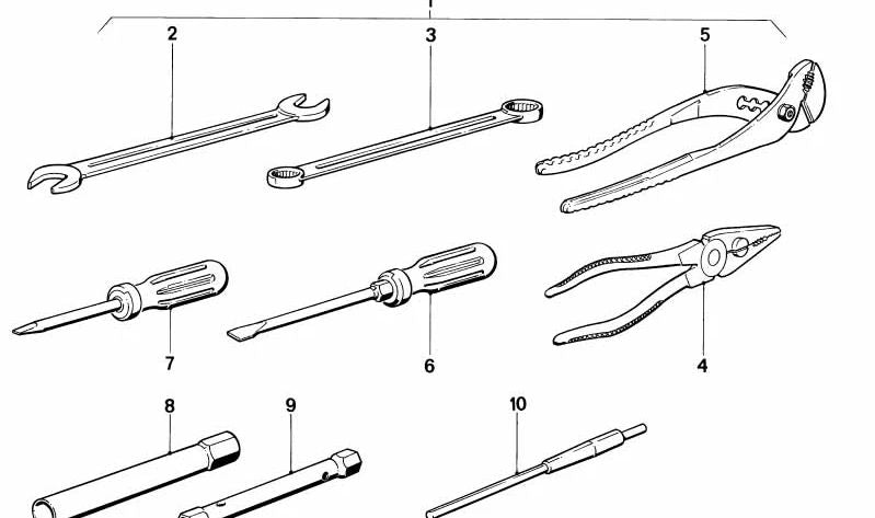 Double Ended Wrench for BMW E21, E30, E12, E28, E24, E23 (OEM 71111103079). Original BMW