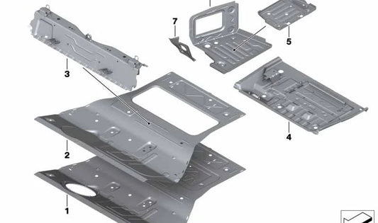 Fondo de maletero trasero OEM 41007493923 para BMW G01, G08, F97, G02, F98. Original BMW.