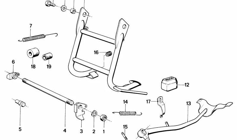 Tope de goma OEM 46524028135 para BMW Motorrad R24, R25, R25/2, R25/3, R26, R27, R50, R50/2, R50 S, R60/2, R75/5. Original BMW.