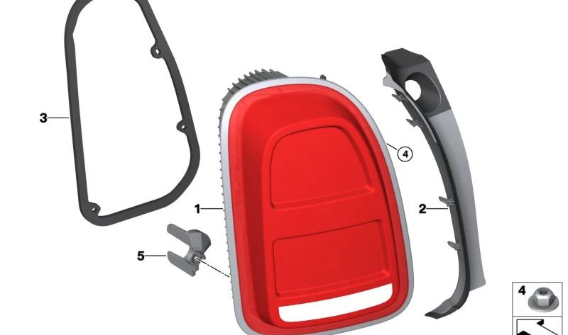 OEM OEM de gouttière à eau droite 63218492304 pour Mini F60. Mini d'origine.