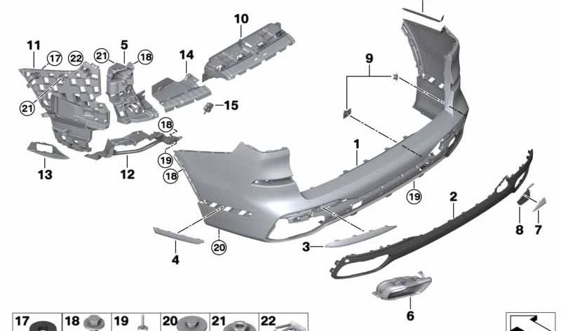 Conducto de absorción derecho OEM 51128094414 para BMW X7 G07. Original BMW.