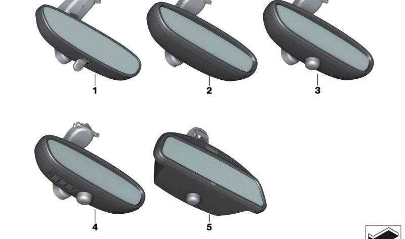 Espejo retrovisor interior electrocromático OEM 51169284917 para BMW i3 (I01, I01N). Original BMW.