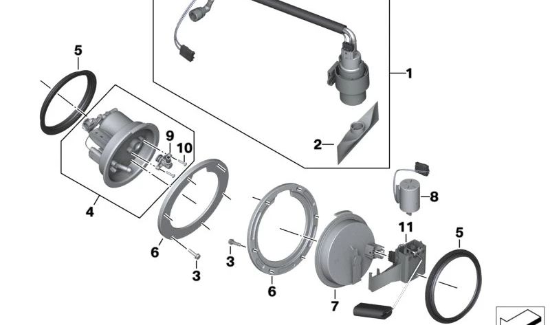 Bomba de gasolina OEM 16148414915 para motos BMW R18, R18 Classic, R18 B, R18 Transcontinental. Original BMW Motorrad.