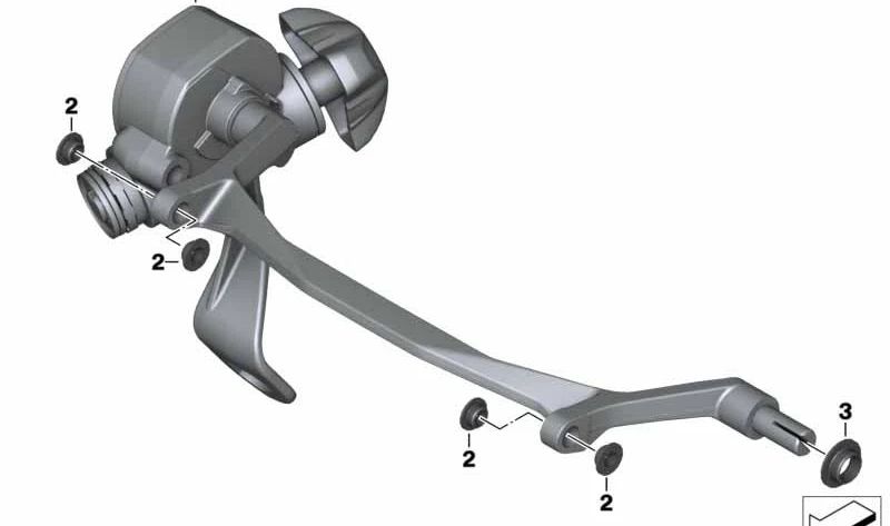 Alojamiento de reglaje del parabrisas OEM 46638528682 para motos BMW R 1200 GS, R 1250 GS, R 1200 GS Adventure, R 1250 GS Adventure. Original BMW Motorrad.