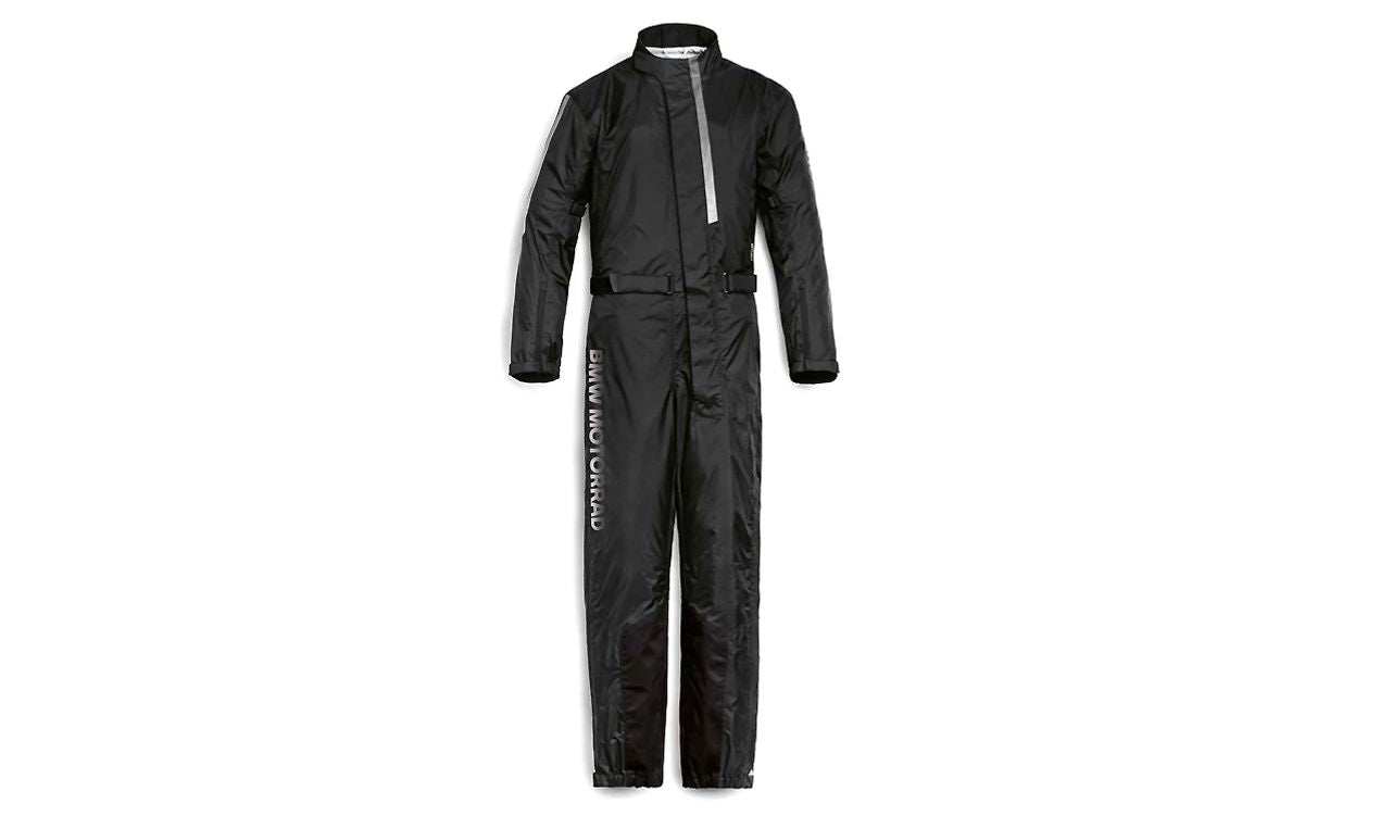 Mono impermeable ProRain talla L negro OEM 76817921680 para todas las motos BMW. Original BMW Motorrad.