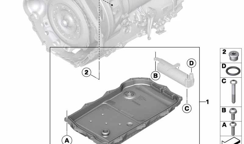 Kit junta tórica bomba de aceite OEM 24348743444 para BMW G20, G20N, G21, G21N, G22, G22N, G23, G23N, G26, G26N, G30N, G31N, G32N, G11N, G12N, G14, G15, G16, G01, G01N, G02, G02N, G05, G06, G07. Original BMW.