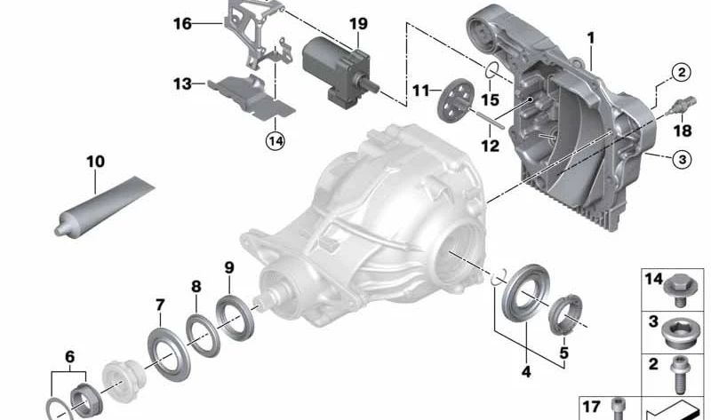 Plato antipolvo trasero OEM 33217616457 para BMW F20, F30, F32, X1, X3 y MINI Clubman, Countryman... y más. Original BMW y MINI.