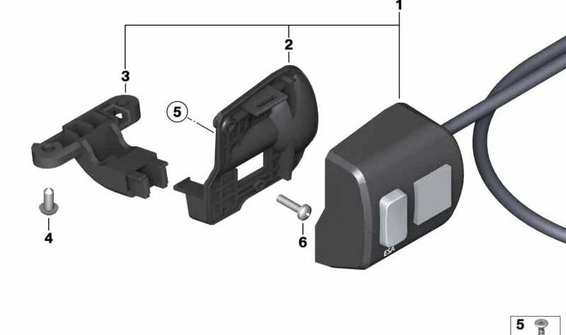 Tornillo de cabeza plana OEM 07119904979 para BMW E64, E64N y BMW Motorrad RK26. Pieza original BMW y BMW Motorrad.