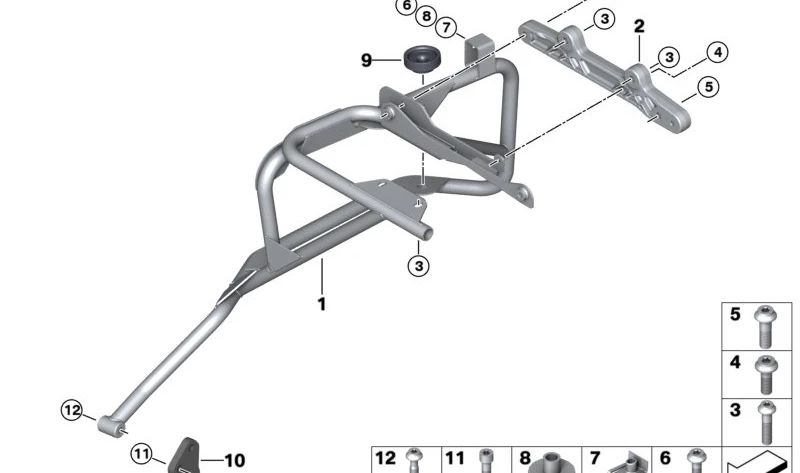 Portamaletas autoridades OEM 46547924158 para motos BMW C600 Sport (C07). Original BMW Motorrad.