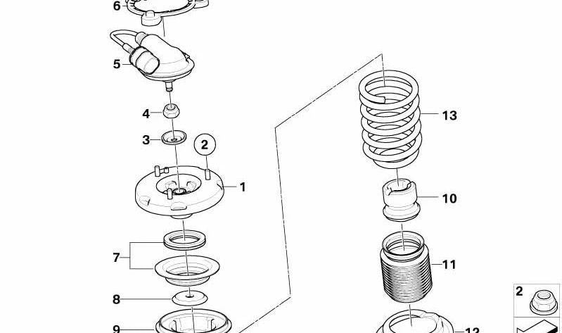 OEM da mola de suspensão dianteira 31332283075 para BMW E63, E64. BMW original.