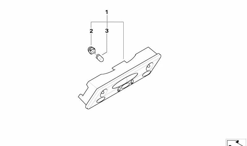 Luce di lettura degli interni OEM 63306962042 per Mini Cabrio R52, Cooper, Cooper S, One ... e altro. Mini originale.
