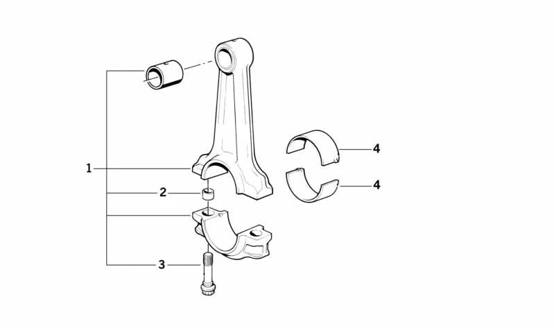Casquillo del Cojinete de Biela para BMW (OEM 11241417242). Original BMW