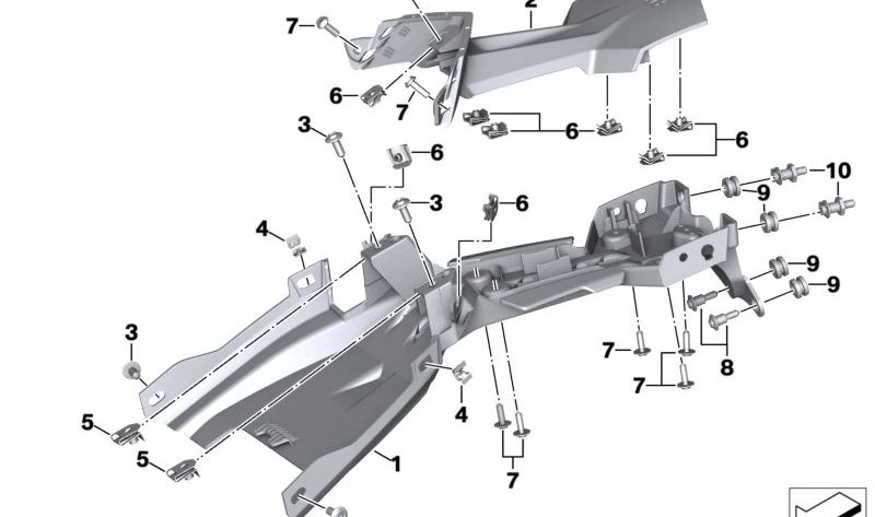 Cubierta OEM 46628396362 para motos BMW F 900 R, F 900 R A2, F 900 XR, F 900 XR A2. Original BMW Motorrad.