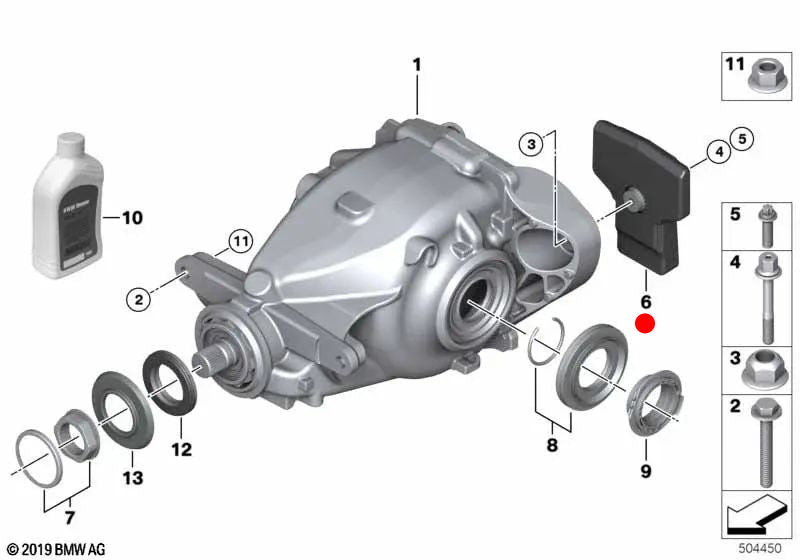 Ammortizzatore di vibrazioni posteriore OEM 33316855896 per BMW F20, F21, F22, F30, F31, F34, F32, F33, F36... e altro ancora. BMW originale.