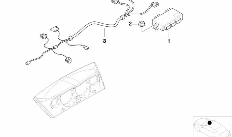 Cableado cuadro de instrumentos OEM 61126905844 para BMW E52. Original BMW.