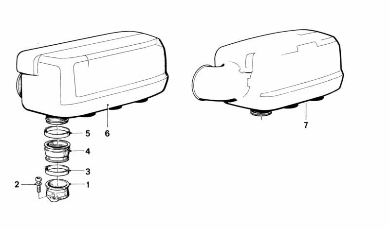 Colector de escape OEM 11611460518 para motos BMW K75, K75 RT, K75 S. Original BMW Motorrad.