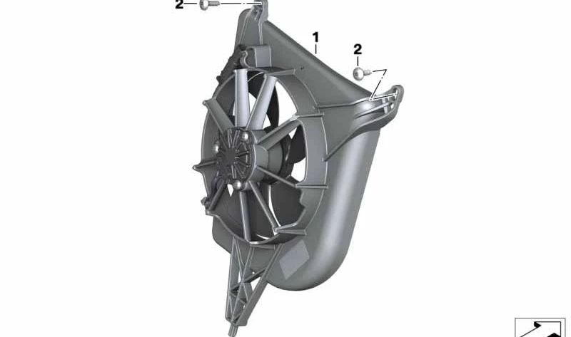 Fan OEM 17428356815 pour BMW S BMW S 1000 R, S 1000 RR, M 1000 RR, M 1000 R, M 1000 XR. BMW original Motorrad.