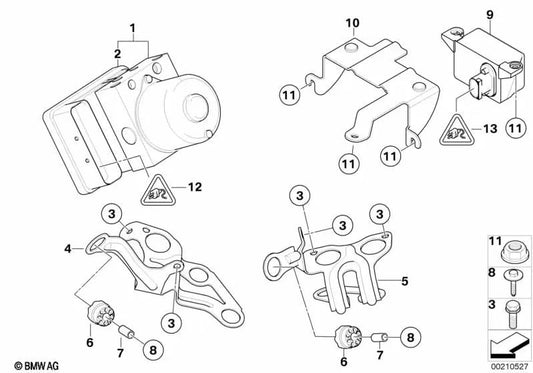 DSC Sensor Bracket OEM 34516769159 for BMW Z4 E85, E86. Genuine BMW.