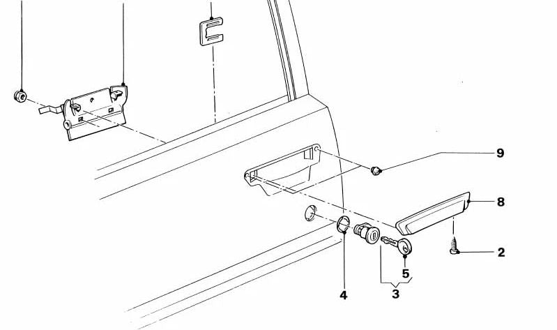Right base plate 51211827258 for BMW E21. Original BMW.