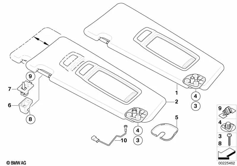 Tapa de cubierta izquierda para BMW E70, E70N, E71, E72 (OEM 51168037343). Original BMW.