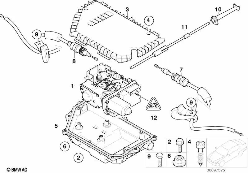 Vis hexagonale avec laveuse pour BMW E21, E30, E36, E46, F30, F31, F34, F35 Series 5 E12, E28, E34, E39 Série 6 E24 X5 E53, E70 (OEM 07119904459). BMW d'origine
