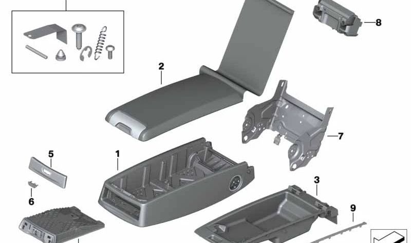Coperchio di posizionamento in pelle per BMW 7 G11, G12 (OEM 52207440495). BMW originale