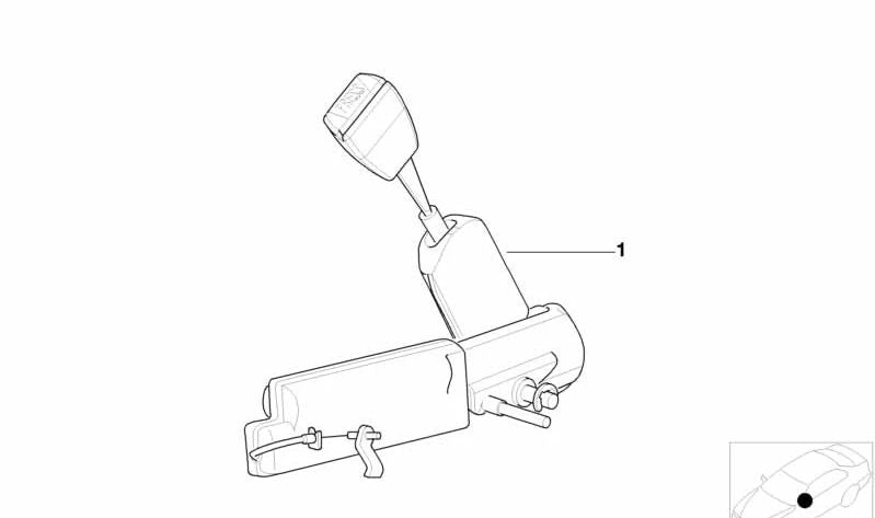 Cinturón de seguridad izquierdo con pretensor OEM 72118167711 para BMW E36. Original BMW.