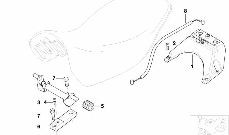 Parada OEM 16112323615 para motocicletas BMW R 1300 GS, R 1200 GS, K 1600 GT, F 750 GS... e muito mais. Originais BMW Motorrad.