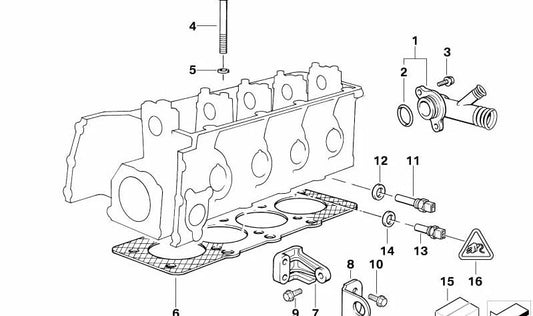 Juego de juntas de culata sin amianto OEM 11120007610 para BMW E36, E34, Z3. Original BMW.