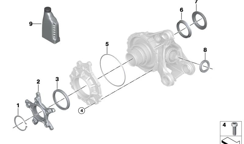 Anillo de seguridad OEM 07119905076 para motos BMW R 1200 GS, R 1250 RT, R nineT, K 1300 GT... y más. Original BMW Motorrad.