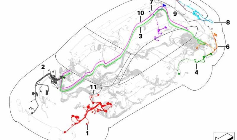 Módulo de reparación cámara marcha atrás OEM 61119375912 para BMW F25 (X3). Original BMW.